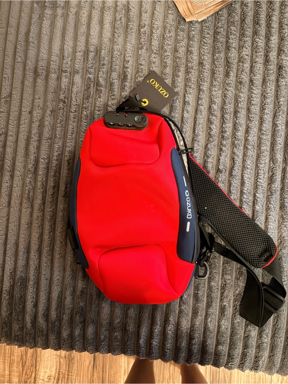 Red Padded Sling Bag for VR & Electronics